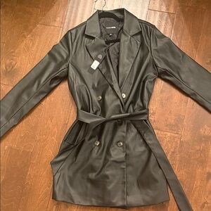 Fashion Nova Sleek Black Trench Coat